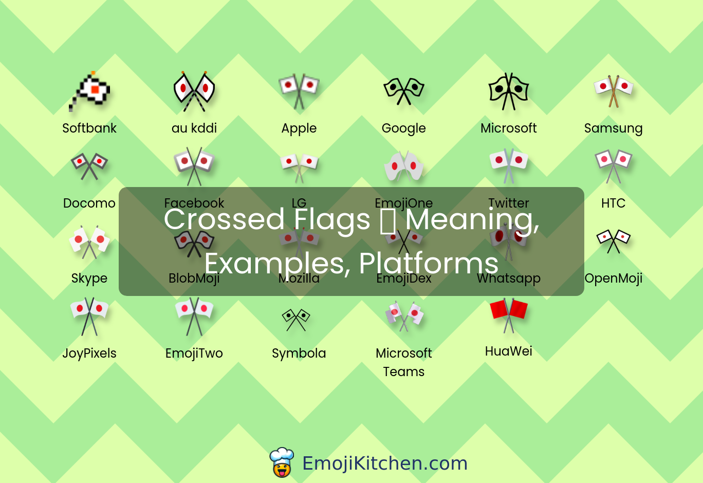 Crossed Flags Emoji Meaning Info Stats Emojikitchen