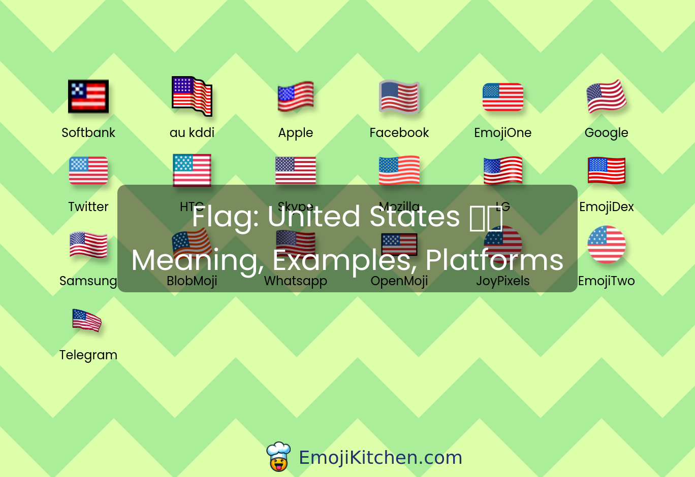 Flag United States Emoji Meaning Info Stats EmojiKitchen