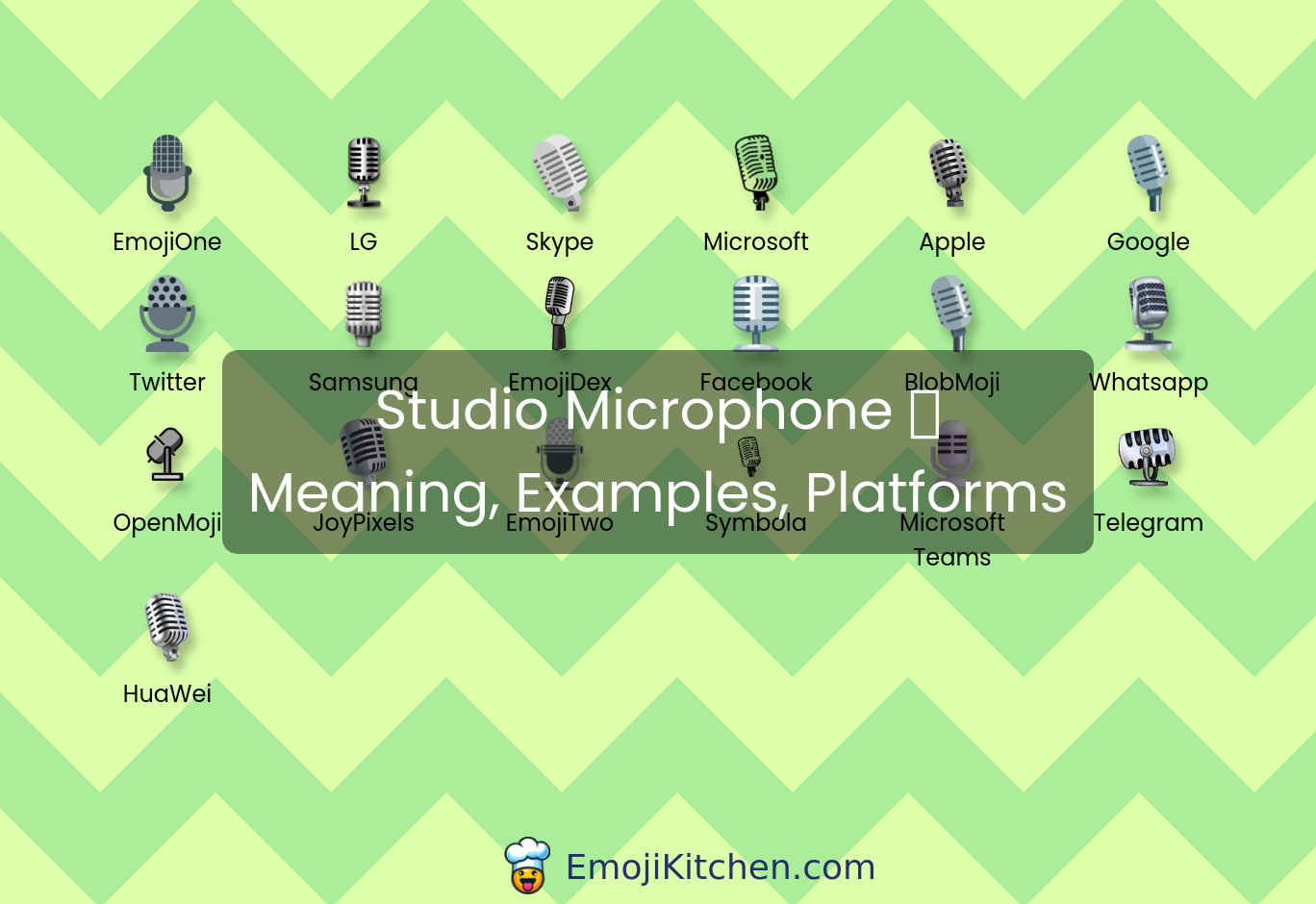 Studio Microphone Emoji Meaning Info Stats Emojikitchen