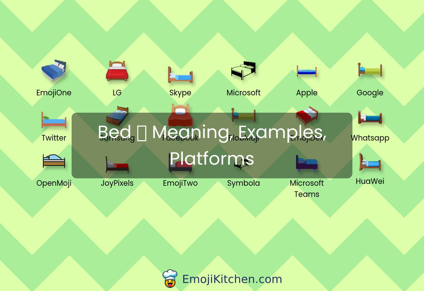 🛏️ bed emoji meaning, info, stats - EmojiKitchen