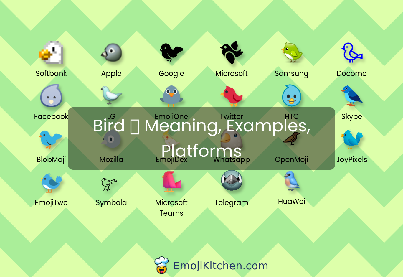 🐦 bird emoji meaning, info, stats - EmojiKitchen