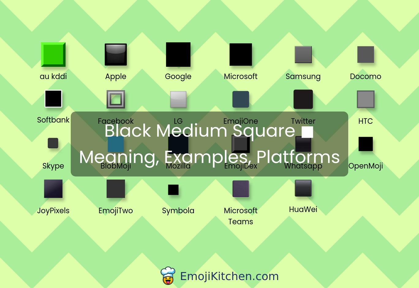 ️ black medium square emoji meaning, info, stats - EmojiKitchen