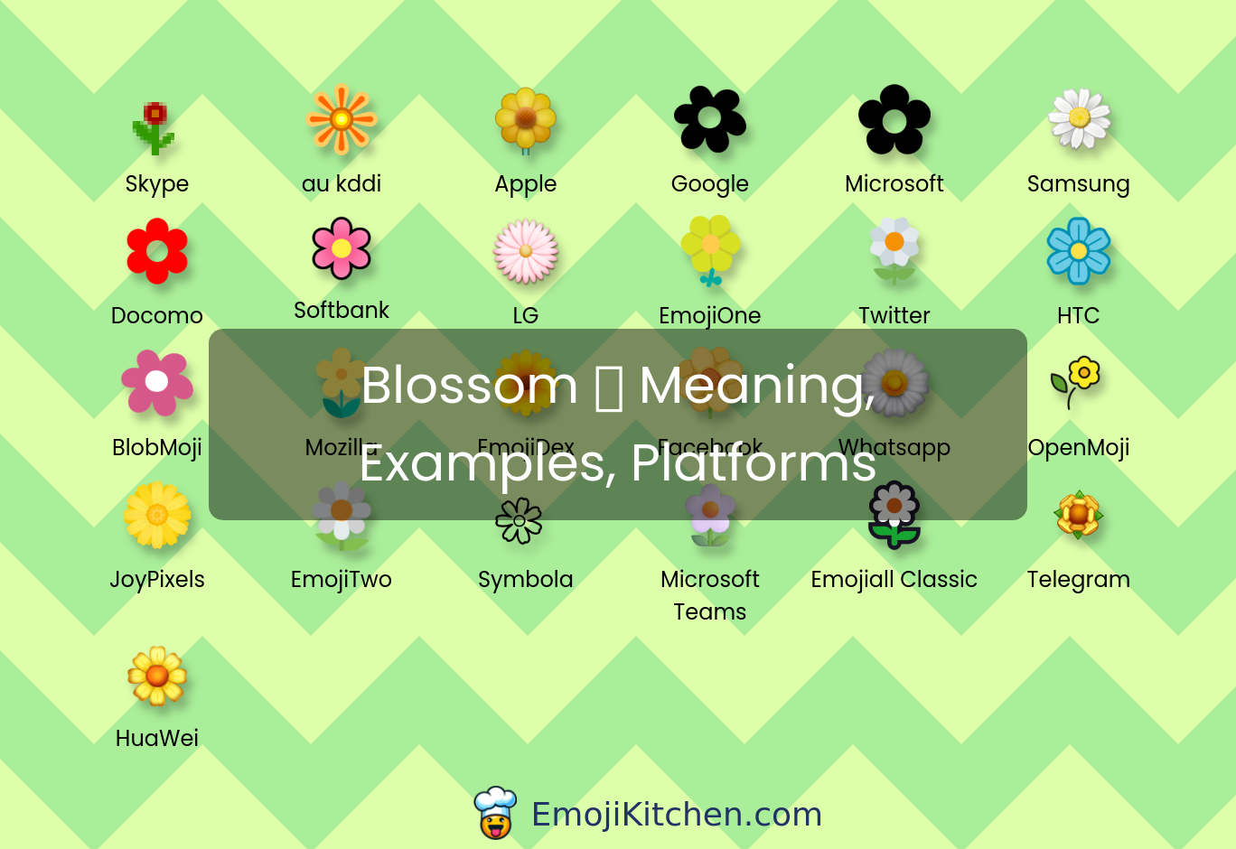 🌼 blossom emoji meaning, info, stats - EmojiKitchen