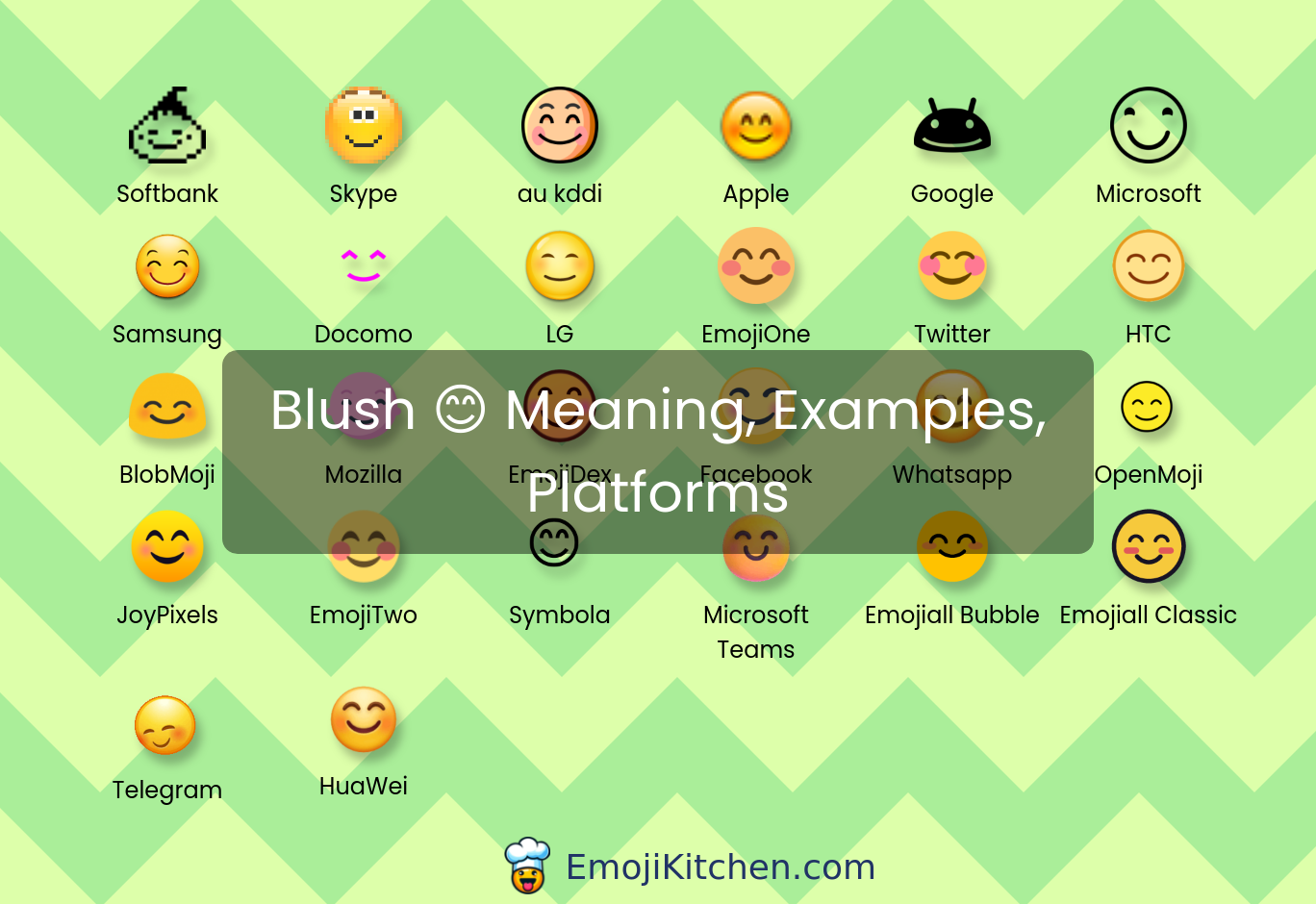 😊 blush emoji meaning, info, stats - EmojiKitchen