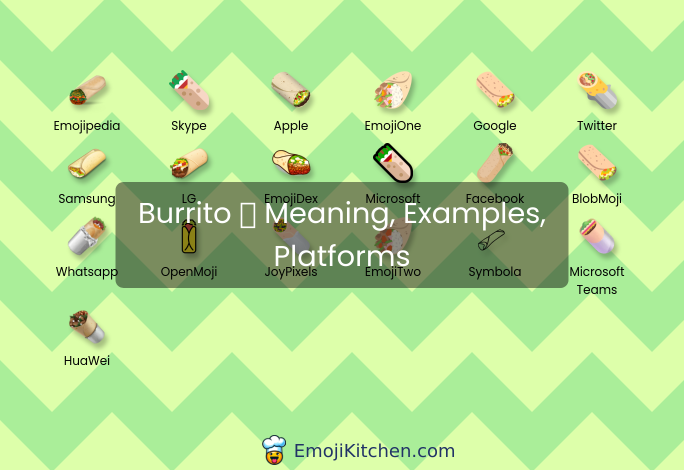 🌯 burrito emoji meaning, info, stats EmojiKitchen