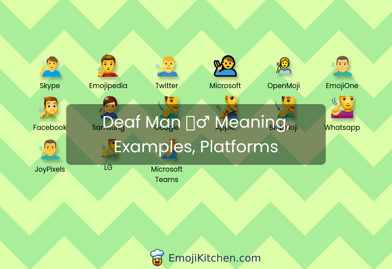 🧏‍♂️ deaf man emoji meaning, info, stats - EmojiKitchen