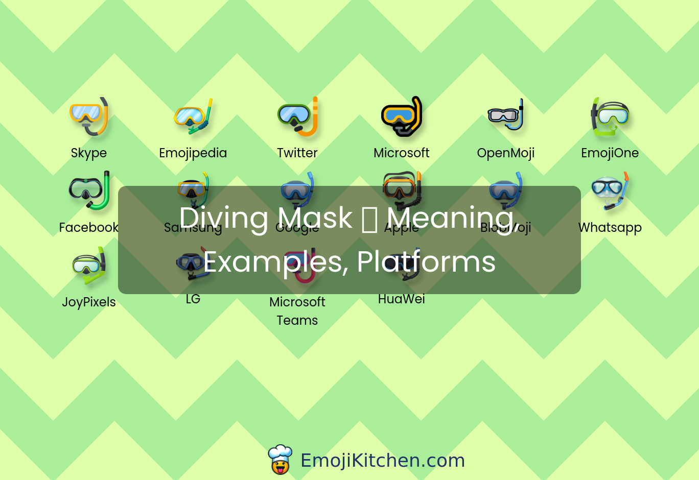 🤿 diving mask emoji meaning, info, stats - EmojiKitchen