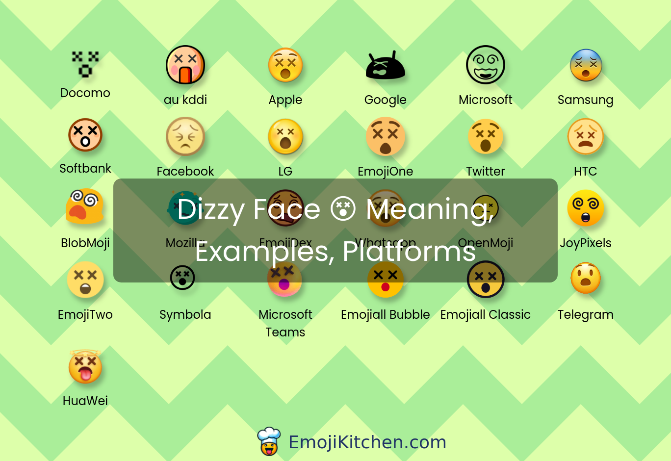 😵 dizzy face emoji meaning, info, stats - EmojiKitchen