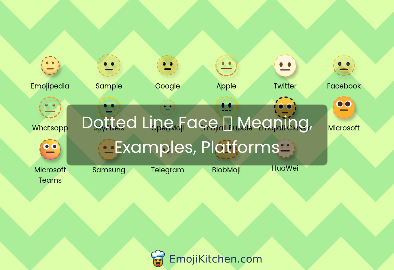 🫥 Dotted Line Face Emoji Meaning Info Stats Emojikitchen