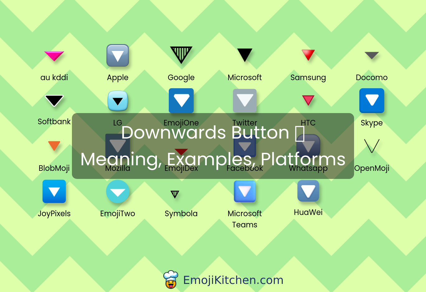 🔽 downwards button emoji meaning, info, stats - EmojiKitchen