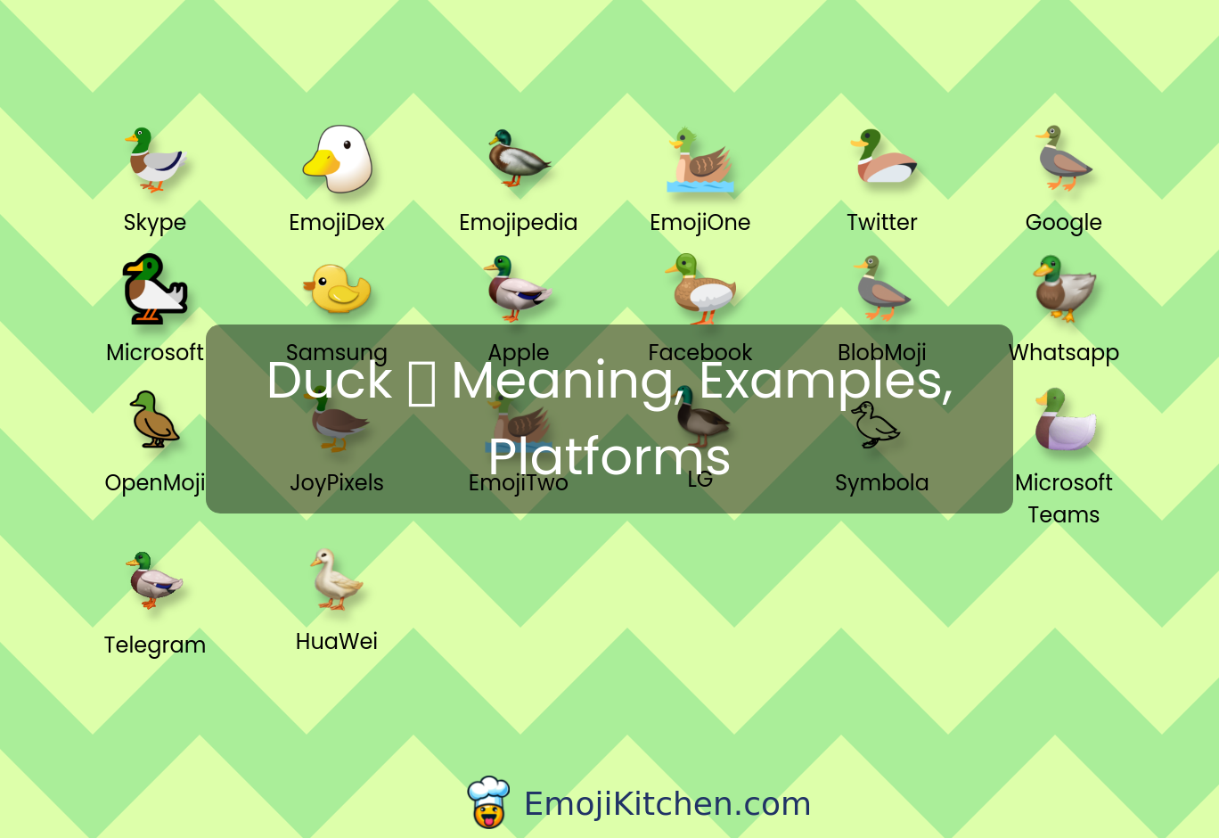 🦆 duck emoji meaning, info, stats - EmojiKitchen