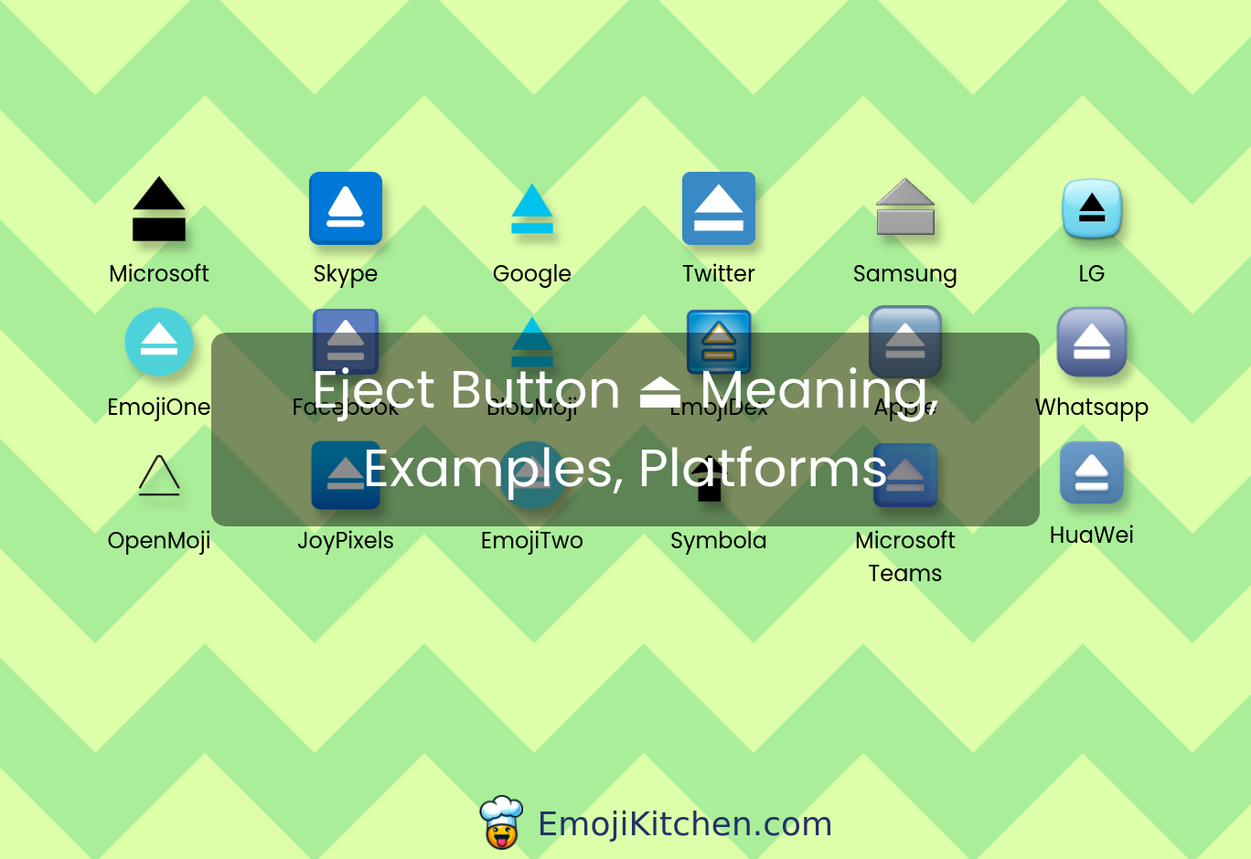 ⏏️ eject button emoji meaning, info, stats - EmojiKitchen