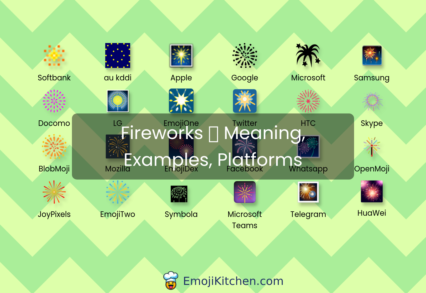 🎆 fireworks emoji meaning, info, stats - EmojiKitchen