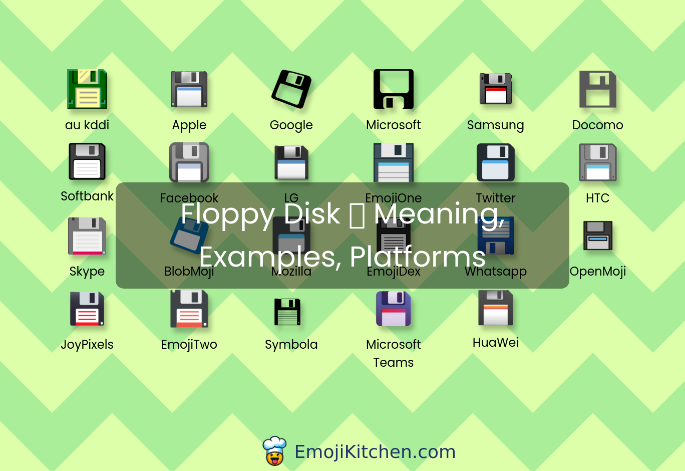 💾 floppy disk emoji meaning, info, stats - EmojiKitchen