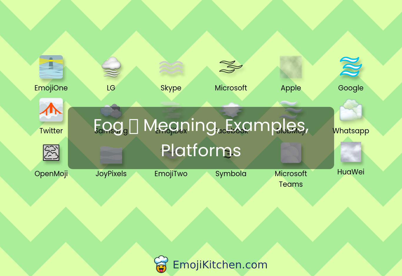 🌫️ fog emoji meaning, info, stats EmojiKitchen