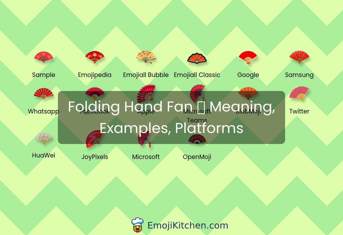 folding hand fan emoji meaning, info, stats - EmojiKitchen