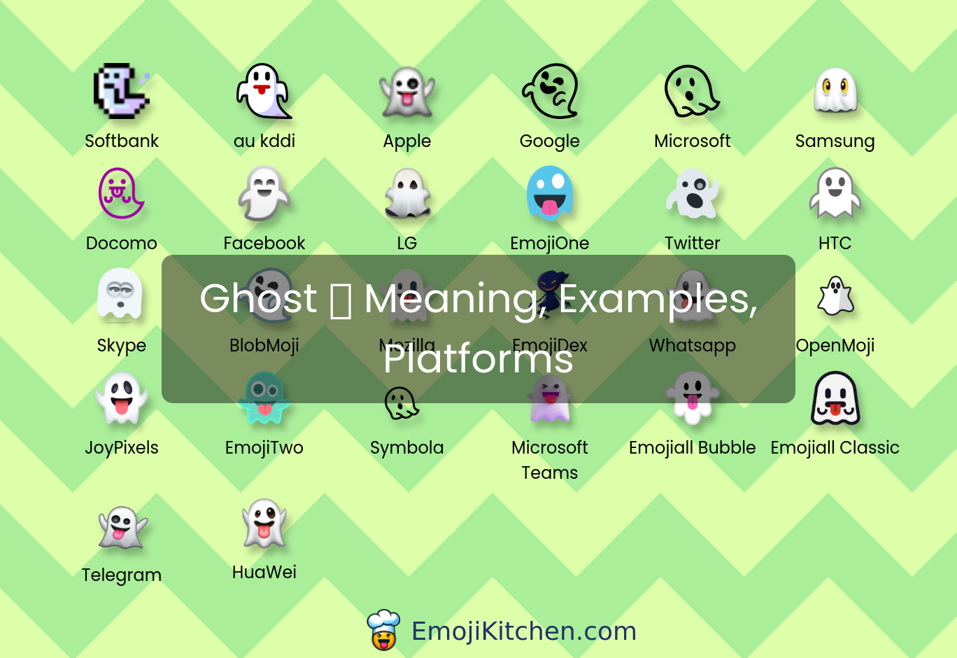 👻 ghost emoji meaning, info, stats - EmojiKitchen