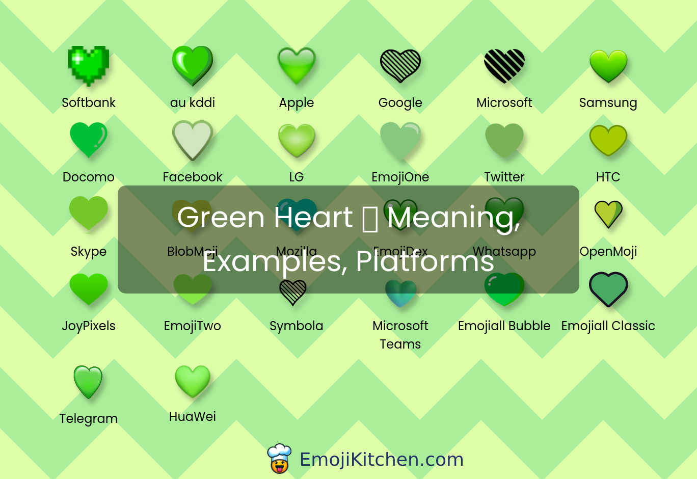 💚 Green Heart Emoji Meaning, Info, Stats - Emojikitchen