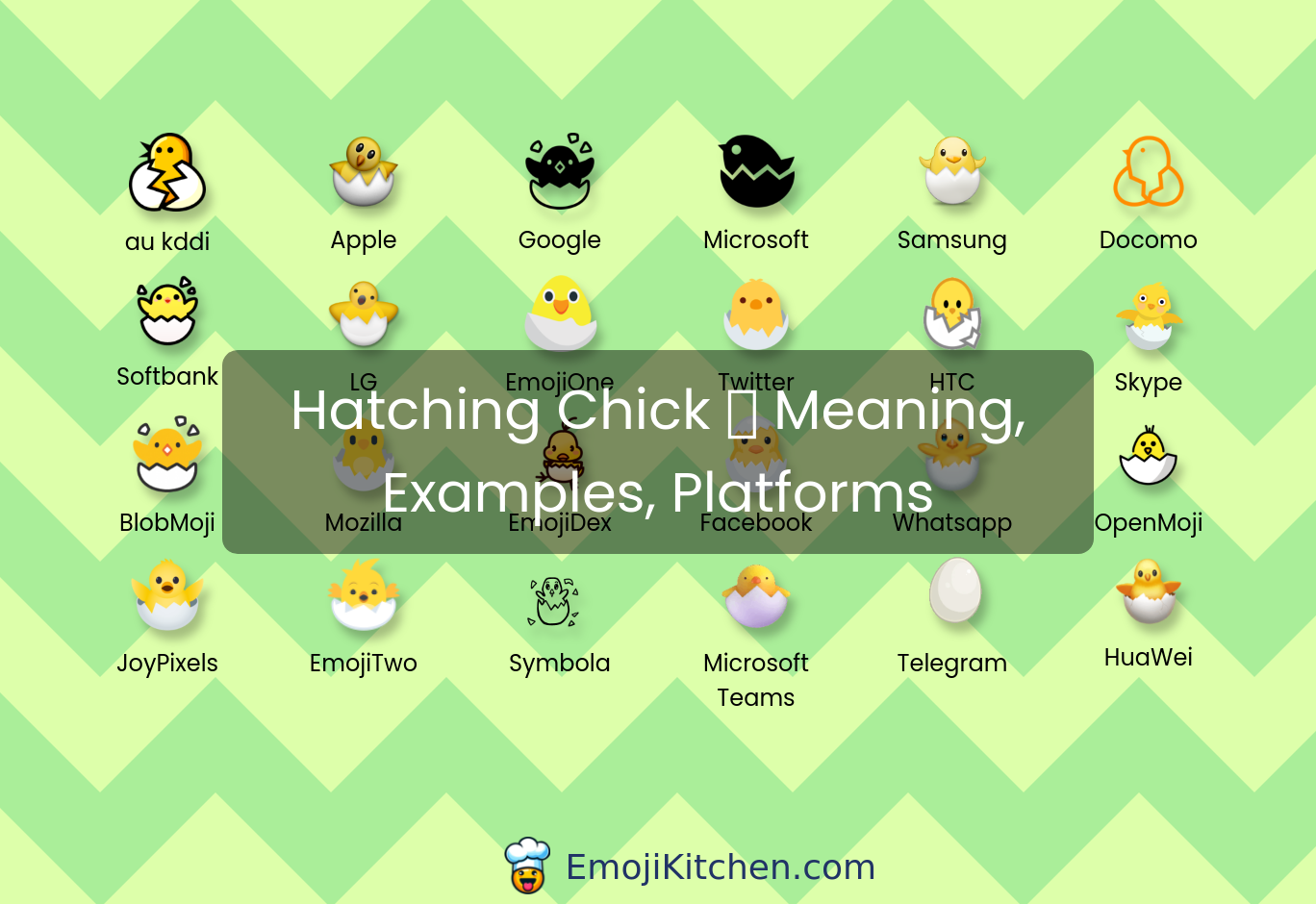 🐣 hatching chick emoji meaning, info, stats - EmojiKitchen