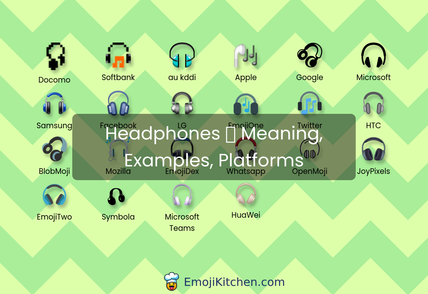 🎧 headphones emoji meaning, info, stats - EmojiKitchen