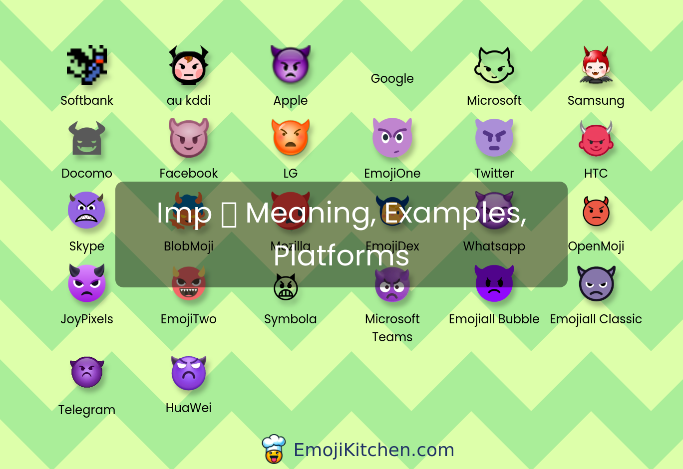 👿 imp emoji meaning, info, stats - EmojiKitchen