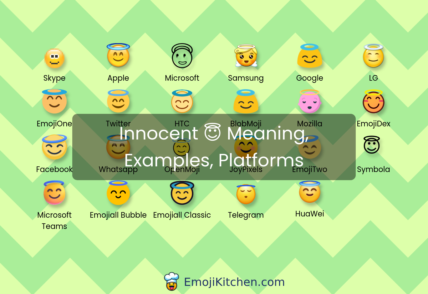 😇 innocent emoji meaning, info, stats - EmojiKitchen