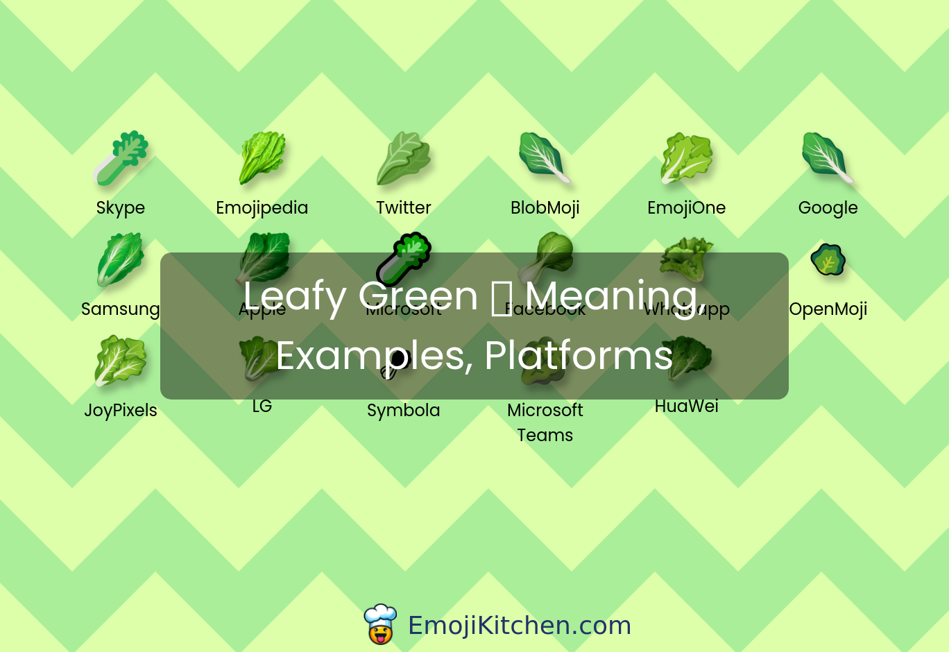 🥬 leafy green emoji meaning, info, stats - EmojiKitchen