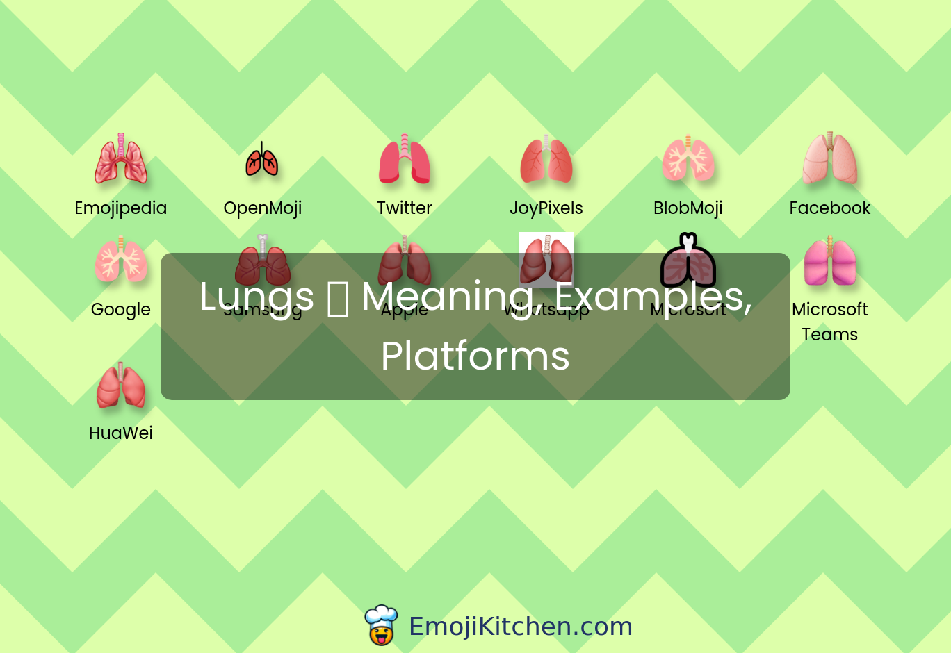 🫁 lungs emoji meaning, info, stats - EmojiKitchen