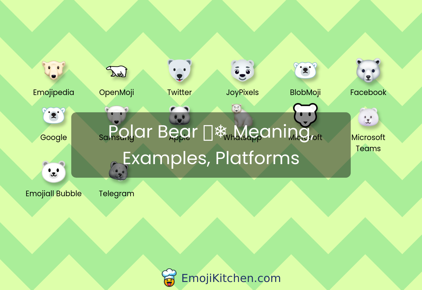 🐻‍ ️ Polar Bear Emoji Meaning, Info, Stats - Emojikitchen