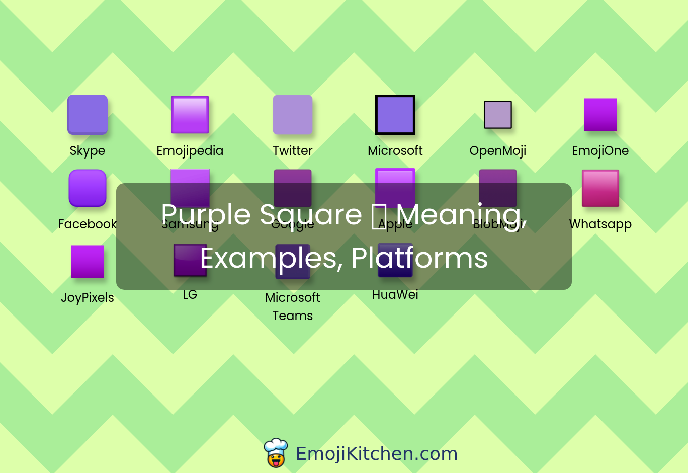 🟪 Purple Square Emoji Meaning, Info, Stats - Emojikitchen