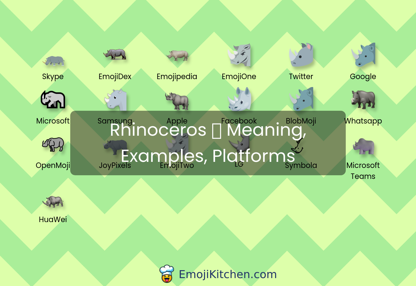 🦏 rhinoceros emoji meaning, info, stats - EmojiKitchen