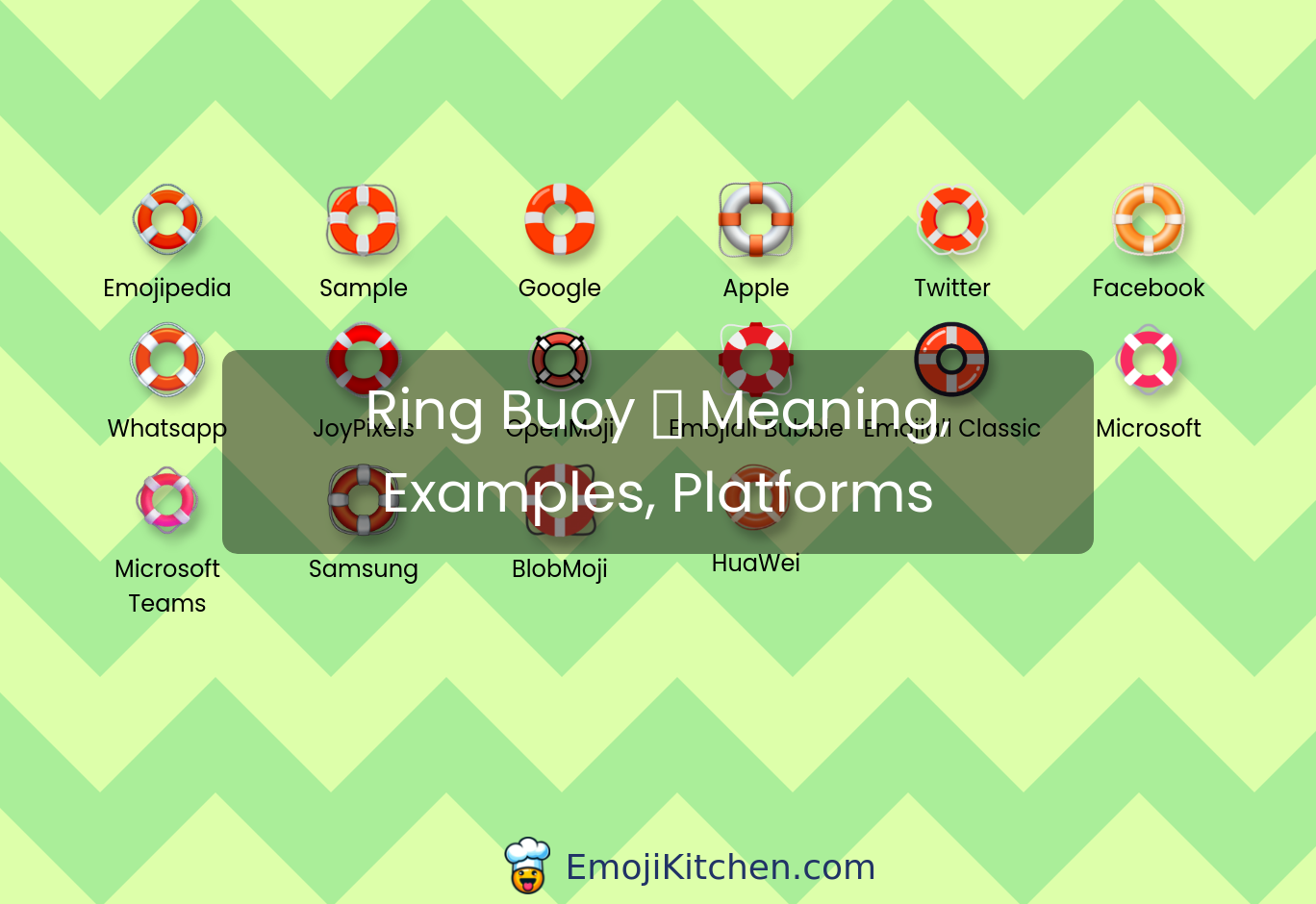 🛟 ring buoy emoji meaning, info, stats - EmojiKitchen