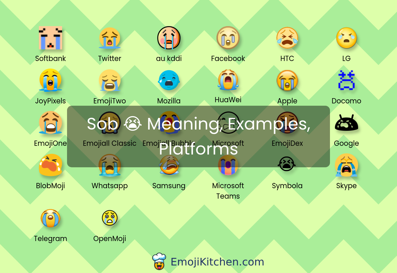 😭 sob emoji meaning, info, stats - EmojiKitchen