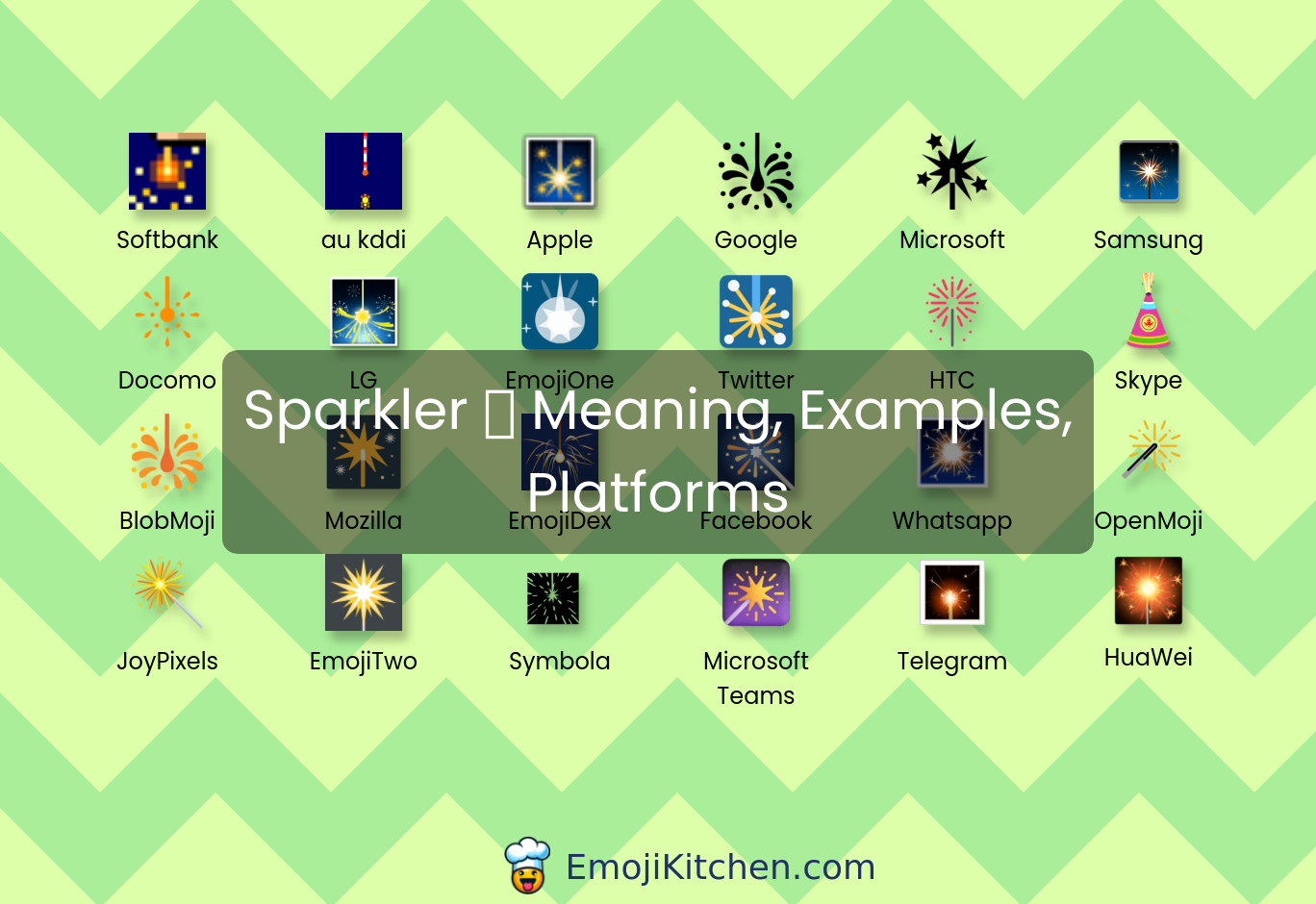 🎇 Sparkler Emoji Meaning, Info, Stats - Emojikitchen