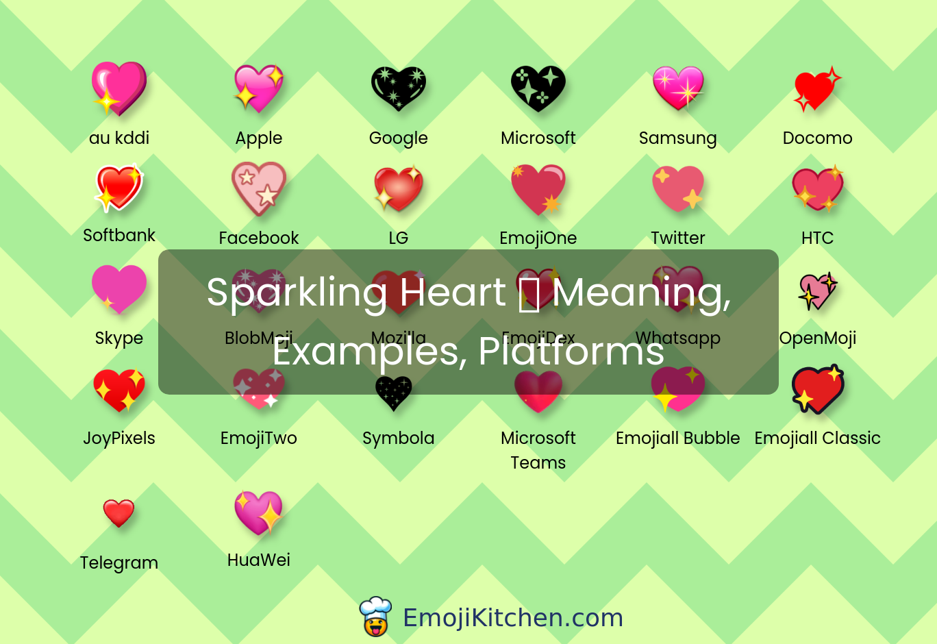 💖 sparkling heart emoji meaning, info, stats - EmojiKitchen