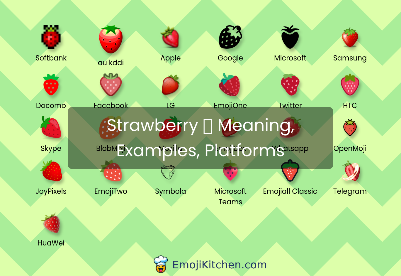 🍓 strawberry emoji meaning, info, stats - EmojiKitchen