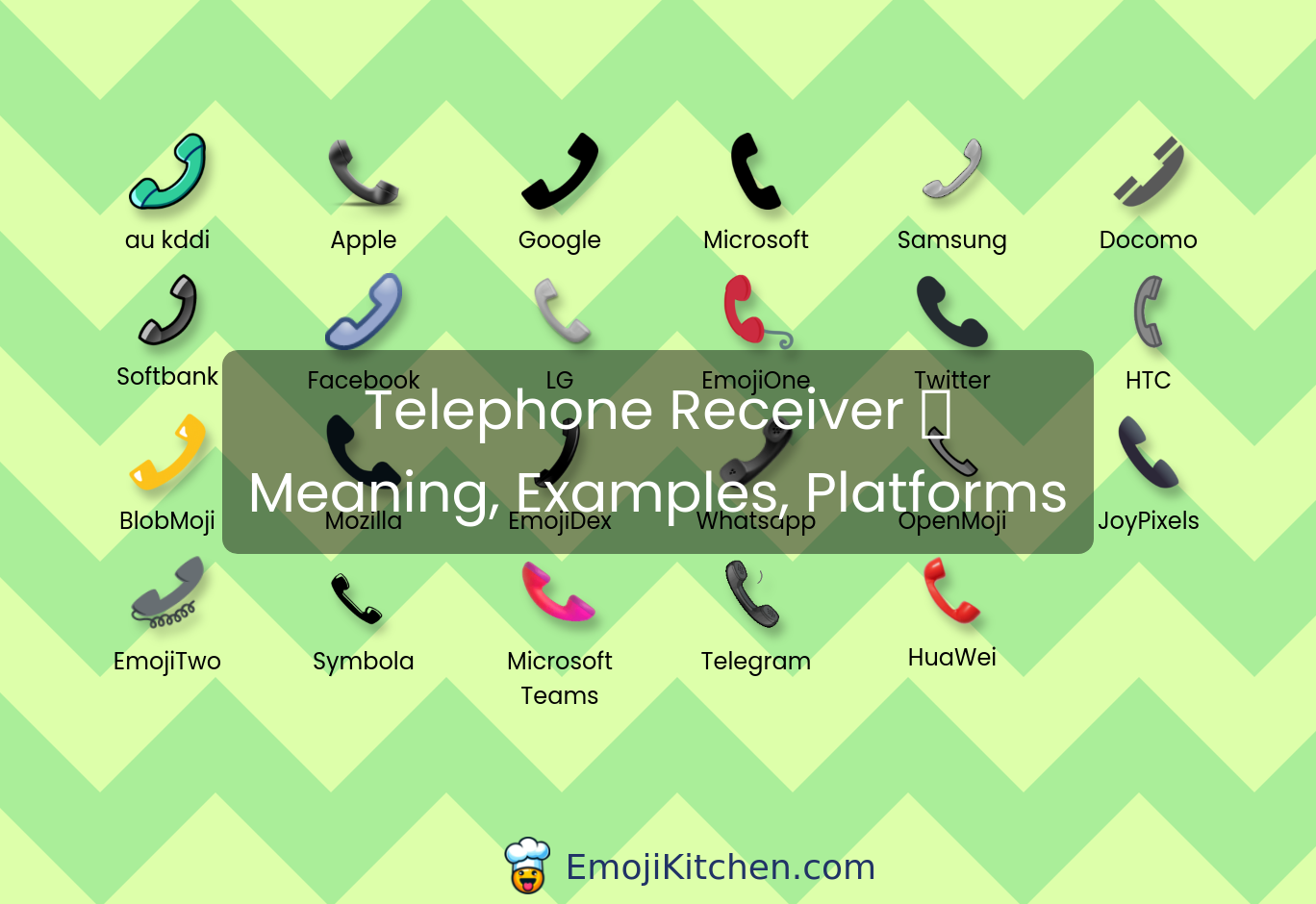 📞 telephone receiver emoji meaning, info, stats - EmojiKitchen