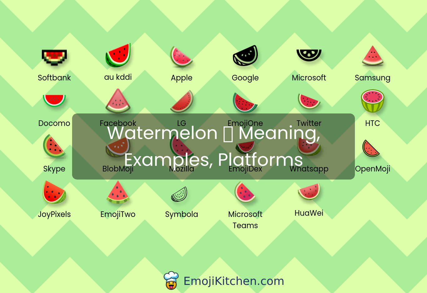 🍉 watermelon emoji meaning, info, stats - EmojiKitchen