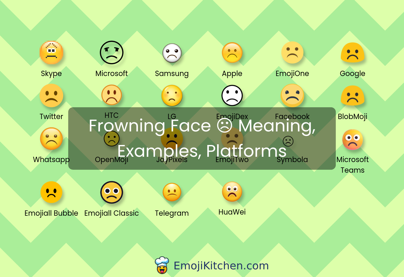 ☹️ frowning face emoji meaning, info, stats - EmojiKitchen