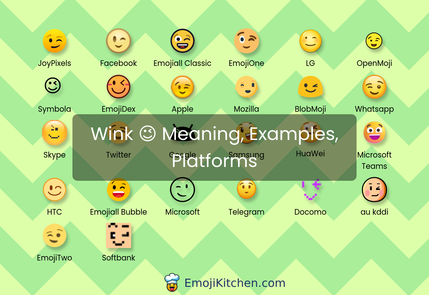 😉 wink emoji meaning, info, stats - EmojiKitchen