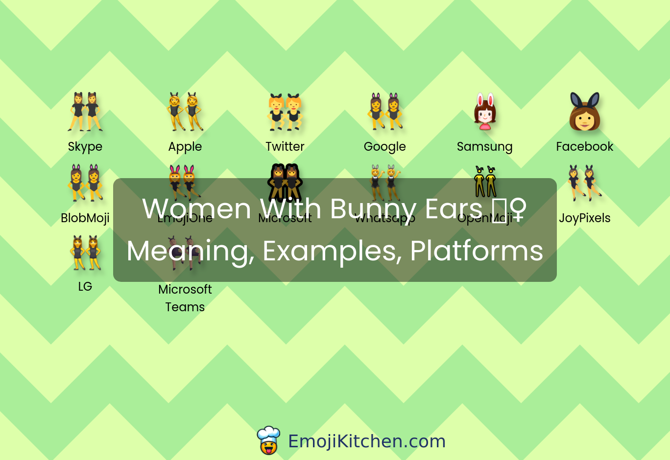 👯‍♀️ Women With Bunny Ears Emoji Meaning Info Stats Emojikitchen 8211