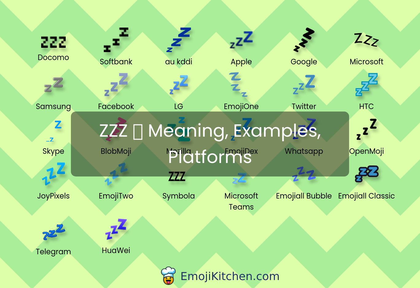 💤 ZZZ emoji meaning, info, stats - EmojiKitchen