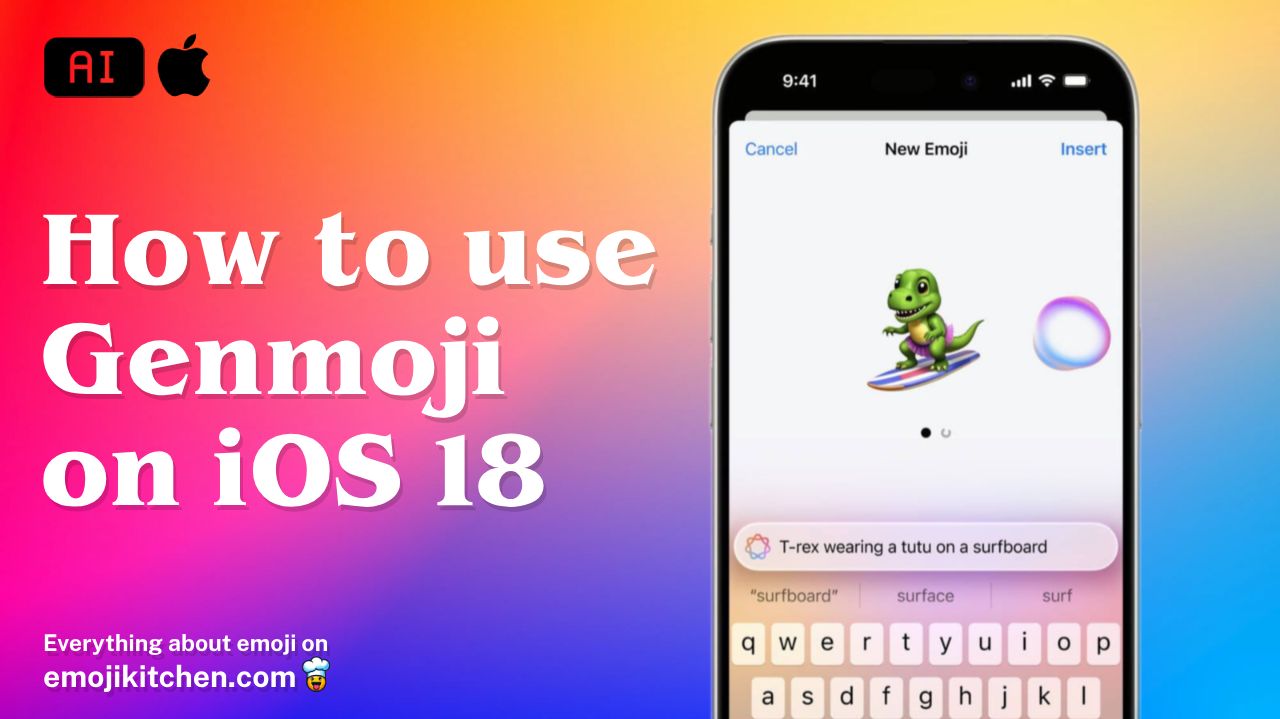 iPhone with the Genmoji maker app on iOS 18