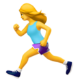 woman running on platform Apple