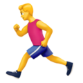 man running on platform Apple