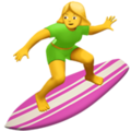 woman surfing on platform Apple