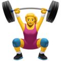 woman lifting weights on platform Apple