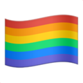rainbow flag on platform Apple