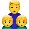 family: man, boy, boy on platform Apple