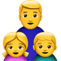 family: man, girl, boy on platform Apple